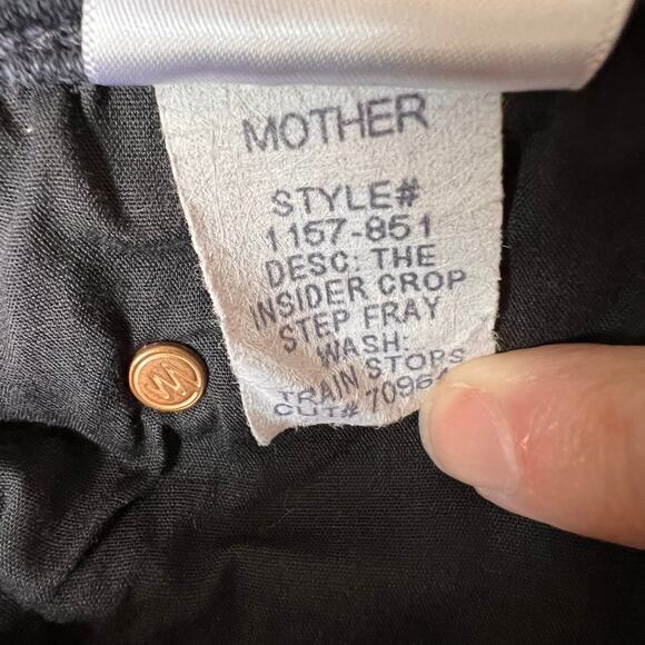 Mother Jeans Womens Size 27 Black The Insider Crop Step Away in Train Stops - Picture 13 of 16